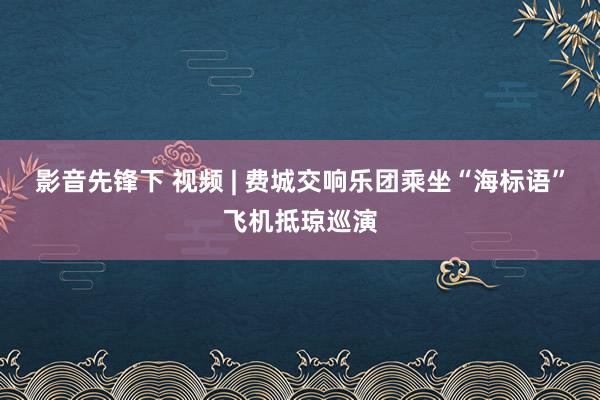 影音先锋下 视频 | 费城交响乐团乘坐“海标语”飞机抵琼巡演