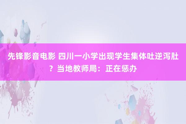 先锋影音电影 四川一小学出现学生集体吐逆泻肚？当地教师局：正在惩办