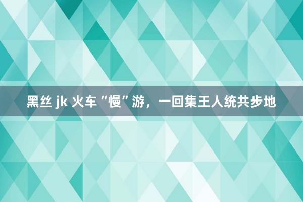 黑丝 jk 火车“慢”游，一回集王人统共步地