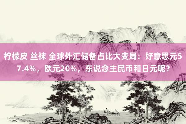 柠檬皮 丝袜 全球外汇储备占比大变局：好意思元57.4%，欧元20%，东说念主民币和日元呢？