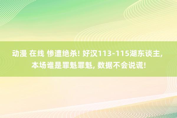 动漫 在线 惨遭绝杀! 好汉113-115湖东谈主， 本场谁是罪魁罪魁， 数据不会说谎!