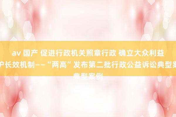 av 国产 促进行政机关照章行政 确立大众利益保护长效机制——“两高”发布第二批行政公益诉讼典型案例