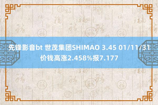 先锋影音bt 世茂集团SHIMAO 3.45 01/11/31价钱高涨2.458%报7.177