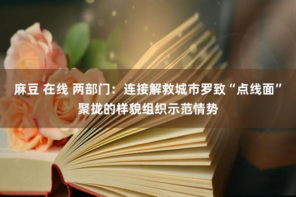麻豆 在线 两部门：连接解救城市罗致“点线面”聚拢的样貌组织示范情势
