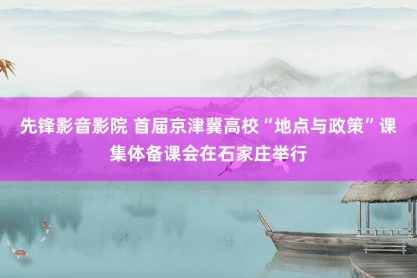 先锋影音影院 首届京津冀高校“地点与政策”课集体备课会在石家庄举行