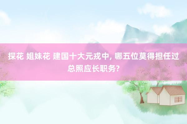 探花 姐妹花 建国十大元戎中， 哪五位莫得担任过总照应长职务?
