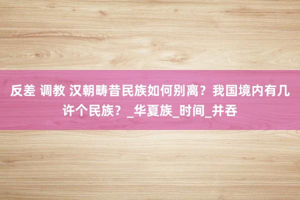 反差 调教 汉朝畴昔民族如何别离？我国境内有几许个民族？_华夏族_时间_并吞