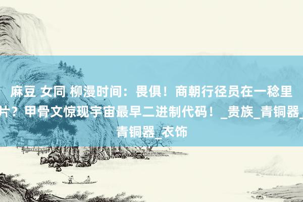 麻豆 女同 柳漫时间：畏俱！商朝行径员在一稔里藏芯片？甲骨文惊现宇宙最早二进制代码！_贵族_青铜器_衣饰