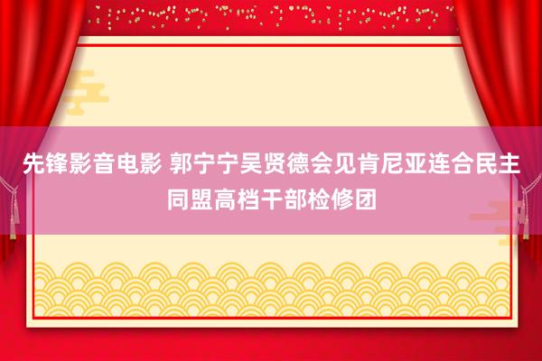 先锋影音电影 郭宁宁吴贤德会见肯尼亚连合民主同盟高档干部检修团